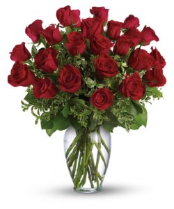 A dozen gorgeous red roses are the perfect romantic gift to send to the one who's always on your mind and in your heart