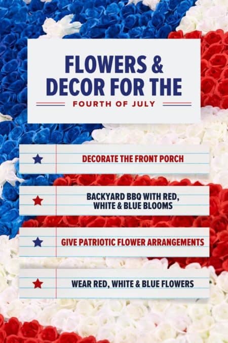 Flowers and decor for the Fourth of July